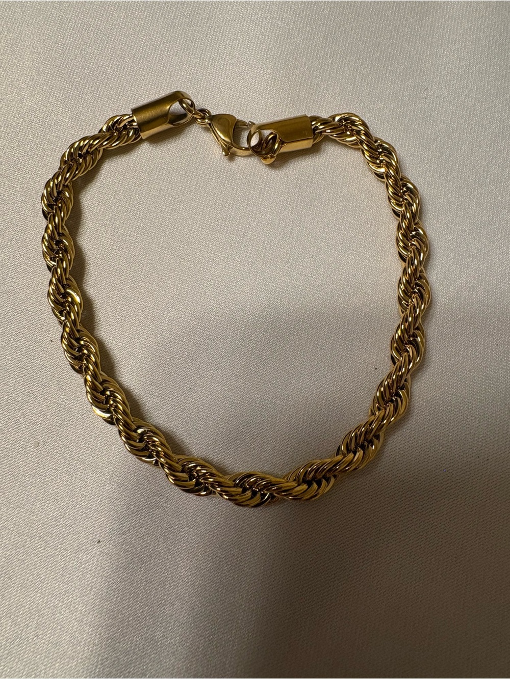 Men’s Gold-Tone Rope Bracelet 9in